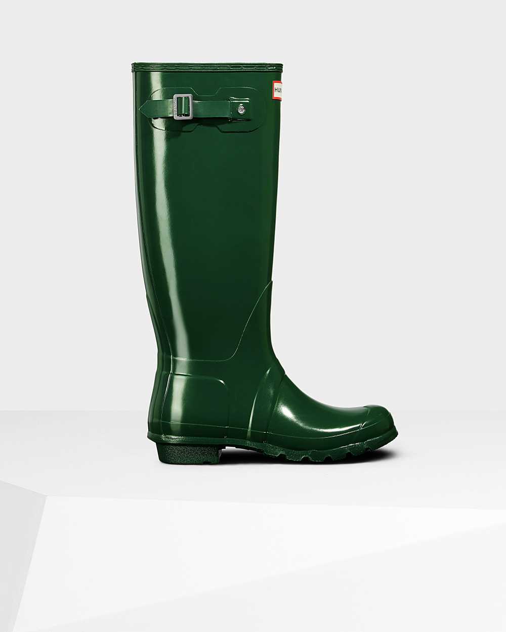 Botas De Agua Mujer - Hunter Original Tall Gloss Verde - BQYNAF-327 - Verde